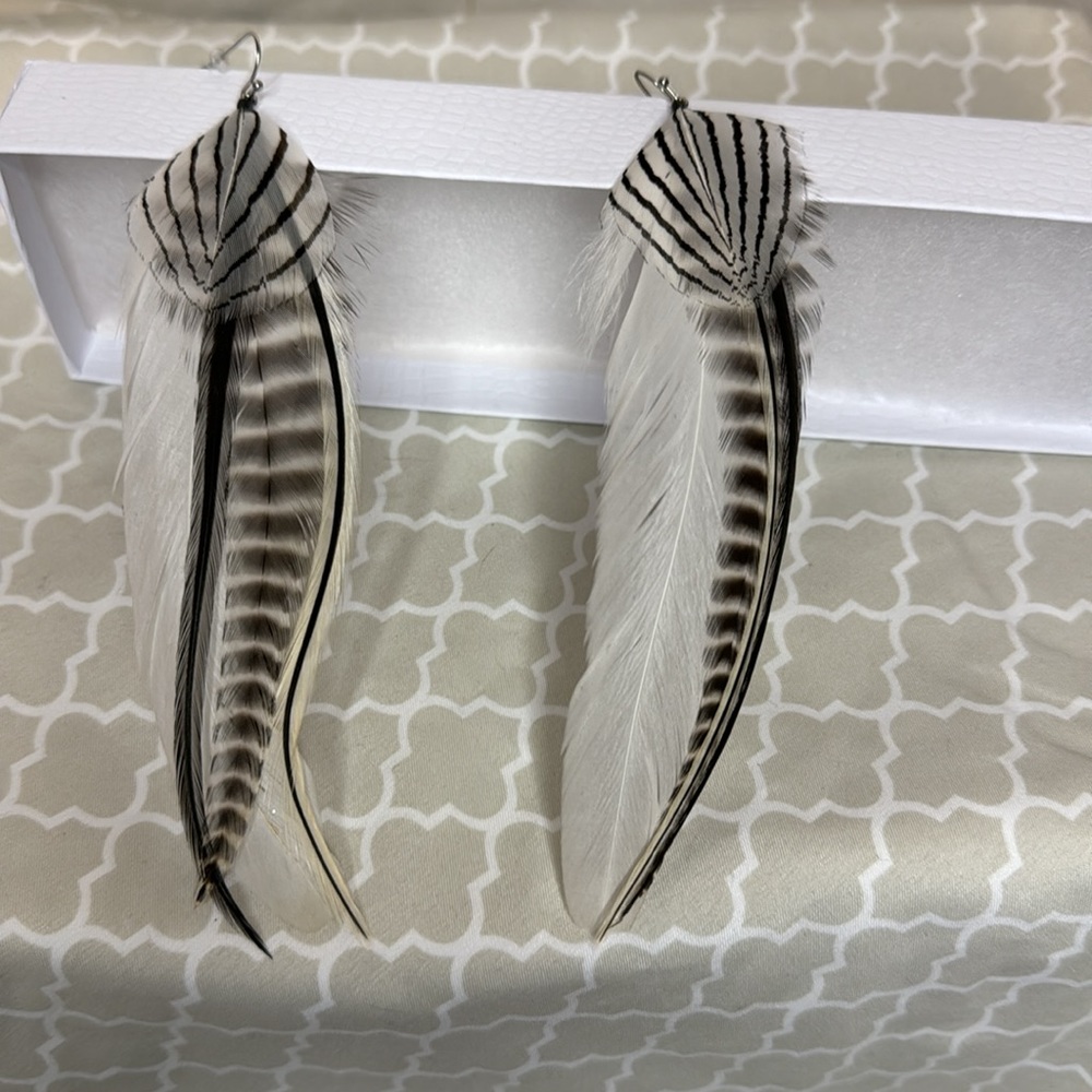 Feather earrings